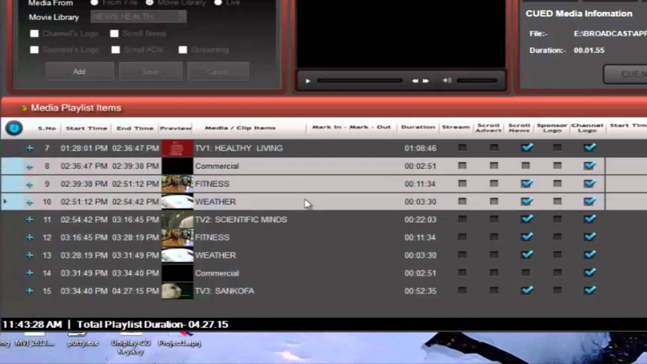 channel play out software broadcasting all uniplay